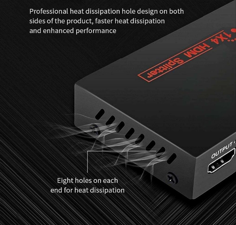 ADAPTADOR DUPLICADOR SPLITTER HDMI DUPLICA MULTI PANTALLA TV LED CLONA 1X4 - 3