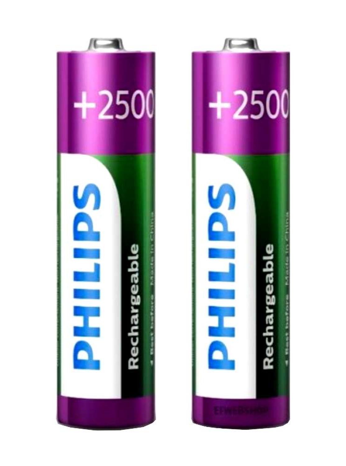 PILAS GEN PACK 2 RECARGABLES PHILIPS AA CONTROL LINTERNA JUGUETE PACK AA - 3
