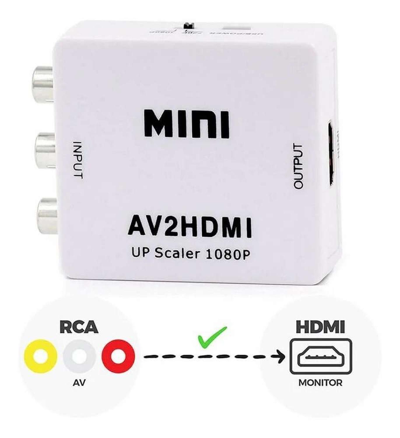 ADAPTADOR GEN CONVERSOR PARA PLAYSTATION WII XBOX RCA VIDEO HDMI AV PLAY RCA A TV HDMI - 5