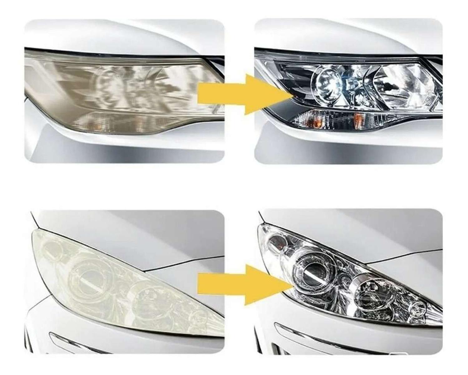 KIT RESTAURADOR MICA REPARA FOCO OPACO DE AUTO LUZ SOL UV PULIDO LIMPIADOR MULTICOLOR PULIDOR XF01 - 4