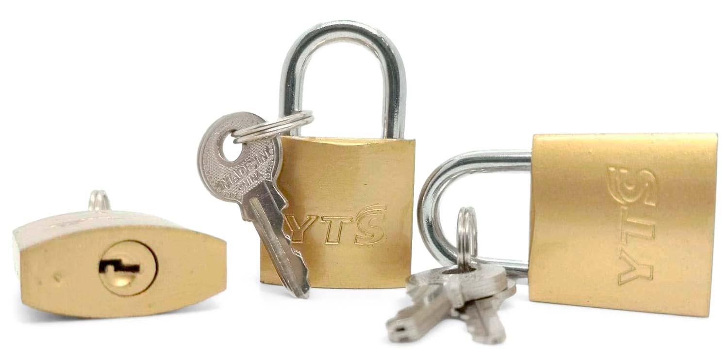CANDADO A LLAVE 25MM METAL MALETA CASILLERO EQUIPAJE LOCKER 25MM - 3
