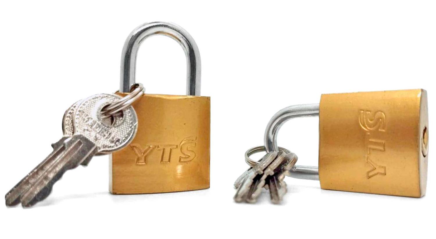 CANDADO A LLAVE 25MM METAL MALETA CASILLERO EQUIPAJE LOCKER 25MM - 5