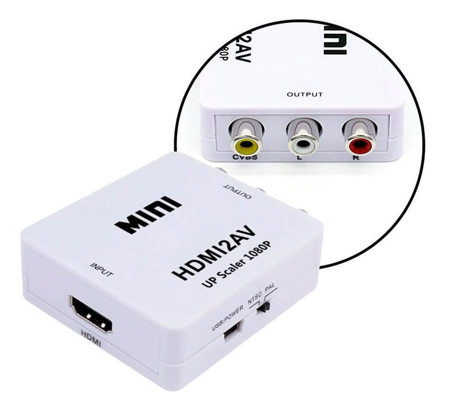 CONVERSOR HDMI A RCA AUDIO Y VIDEO ADAPTADOR CAMBIADOR SEÑAL HDMI A RCA - 5