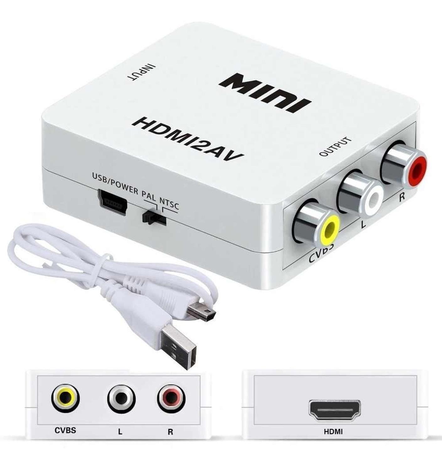 CONVERSOR HDMI A RCA AUDIO Y VIDEO ADAPTADOR CAMBIADOR SEÑAL HDMI A RCA - 7
