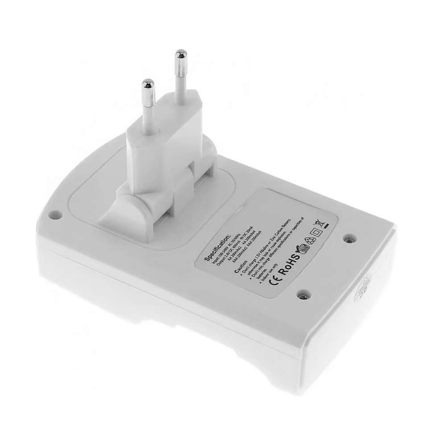 CARGADOR DE PILAS RECARGABLES AA AAA Y BATERIAS DE 9V MAXDAY PARA 4 PILAS - 2