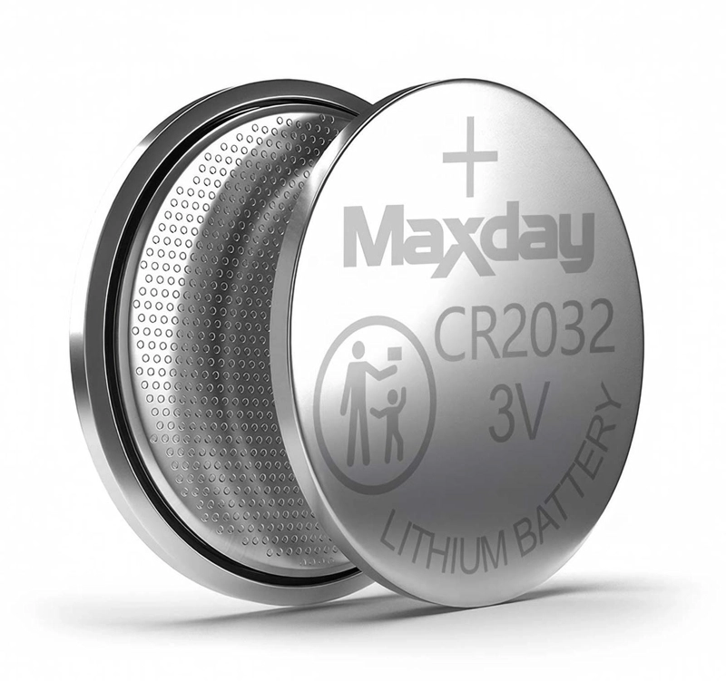 PACK TIRA 5 PILAS TIPO BOTON LITIO CR2032 LITHIUM MAXDAY - CR2032 - 2