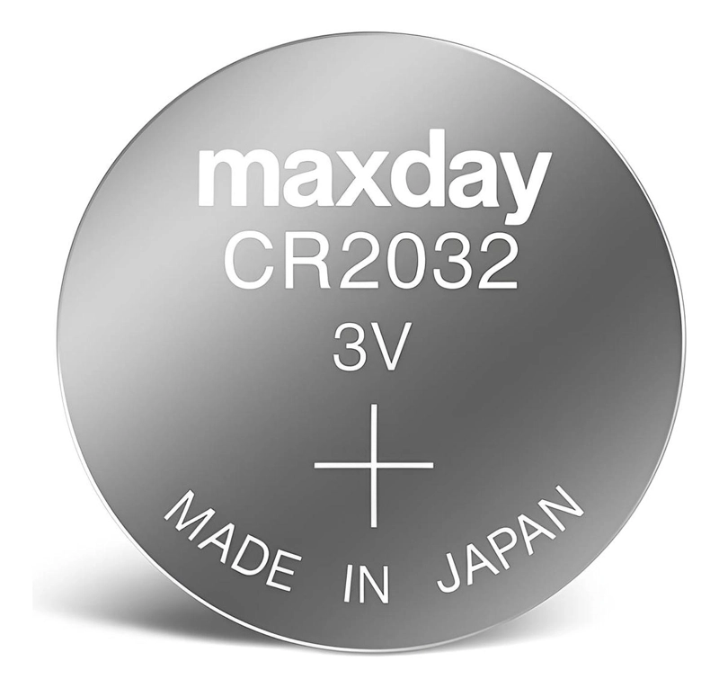 PACK TIRA 5 PILAS TIPO BOTON LITIO CR2032 LITHIUM MAXDAY - CR2032 - 6