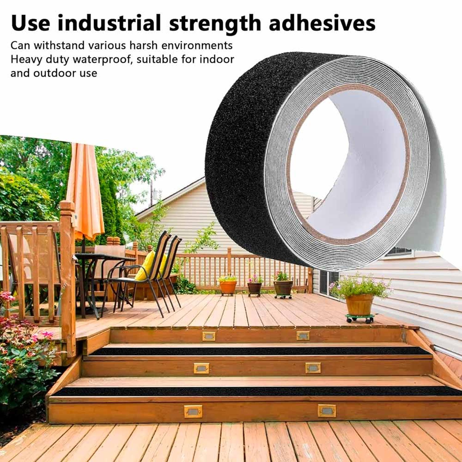 CINTA ANTIDESLIZANTE SEGURIDAD PISO ESCALERA BAÑO BORDE CERAMICA CINTA ANTIDESLIZANTE - 6