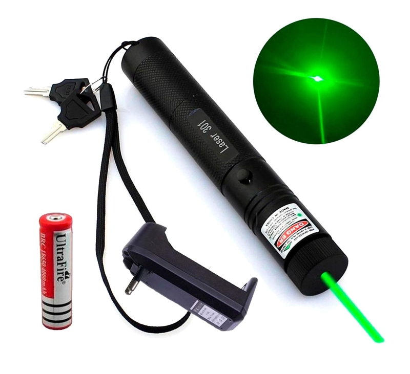 LASER VERDE RECARGABLE 6 CM PUNTERO ASTRONOMICO ALTA POTENCIA LASER VERDE - 1