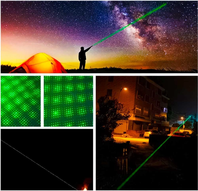 LASER VERDE RECARGABLE 6 CM PUNTERO ASTRONOMICO ALTA POTENCIA LASER VERDE - 4
