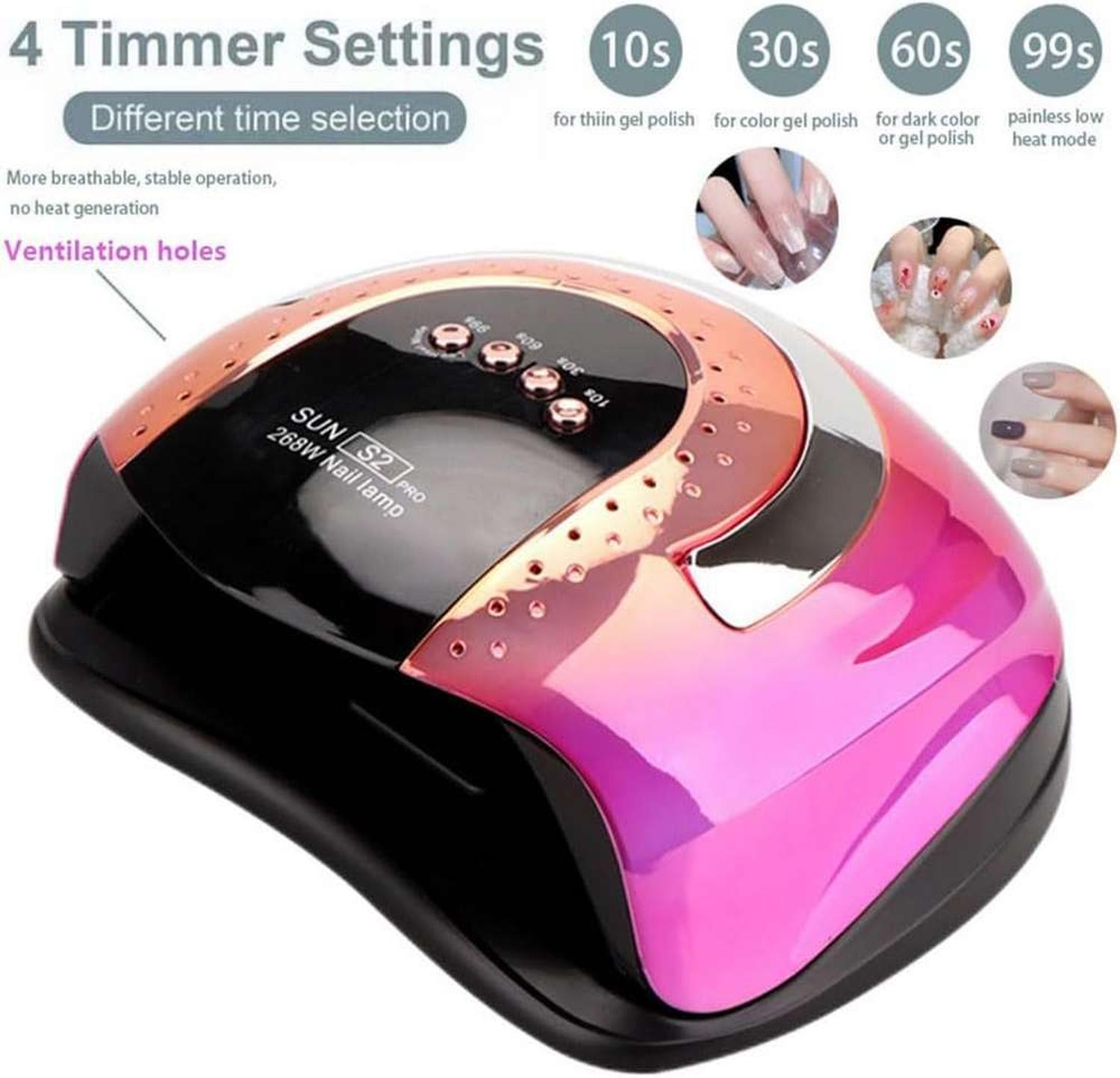 LAMPARA MANICURE LED SECADOR UV PARA MANICURE 268W SUN S2 PRO - 4