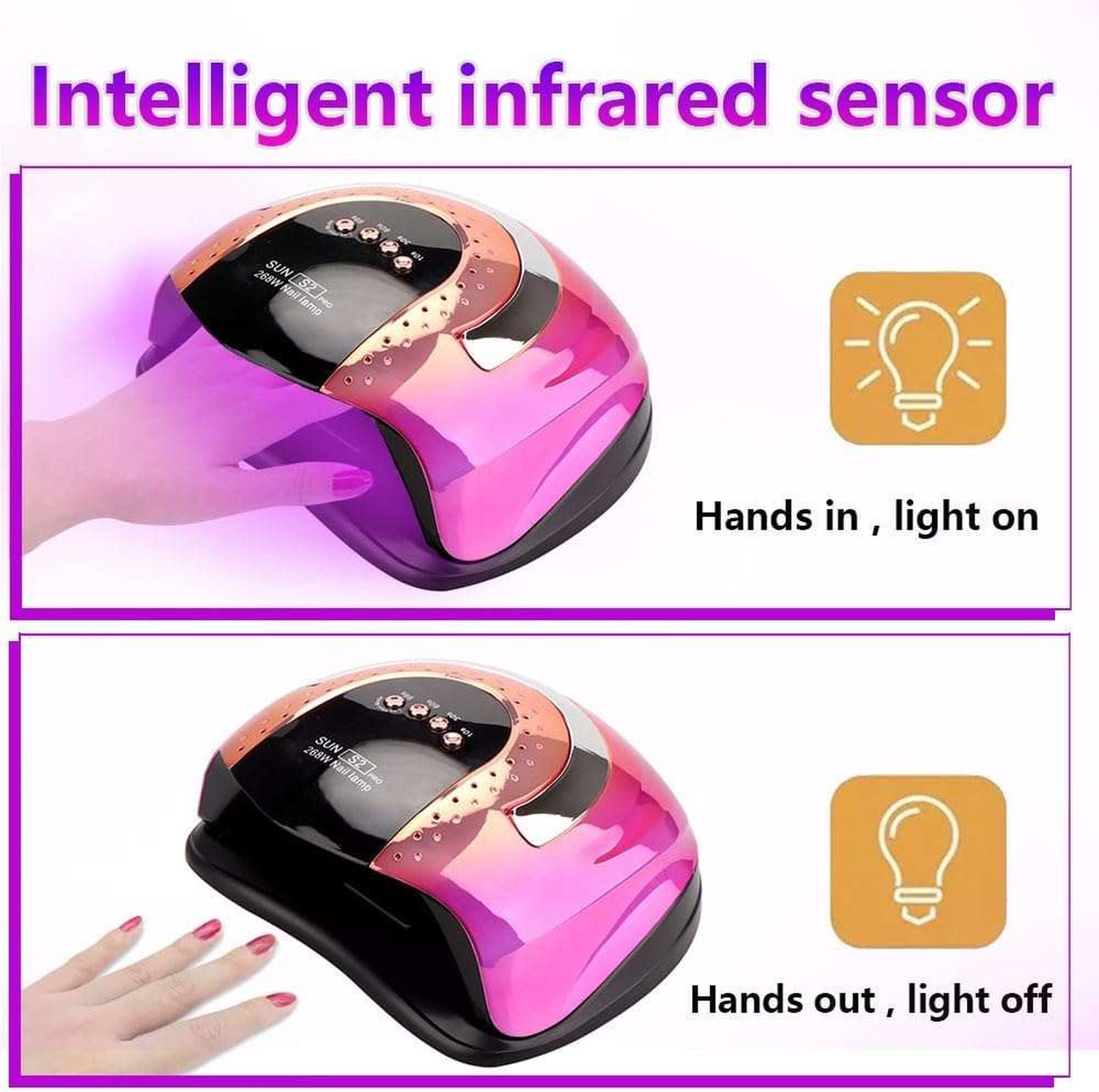 LAMPARA MANICURE LED SECADOR UV PARA MANICURE 268W SUN S2 PRO - 6