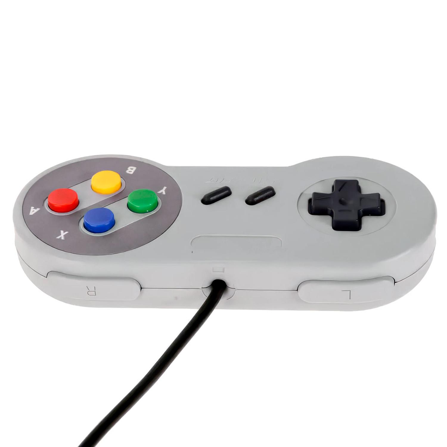 CONTROL JOYSTICK PC USB CONSOLA MANDO SNES SUPER NES JOYPAD RETRO VINTAGE SUPER N - 4