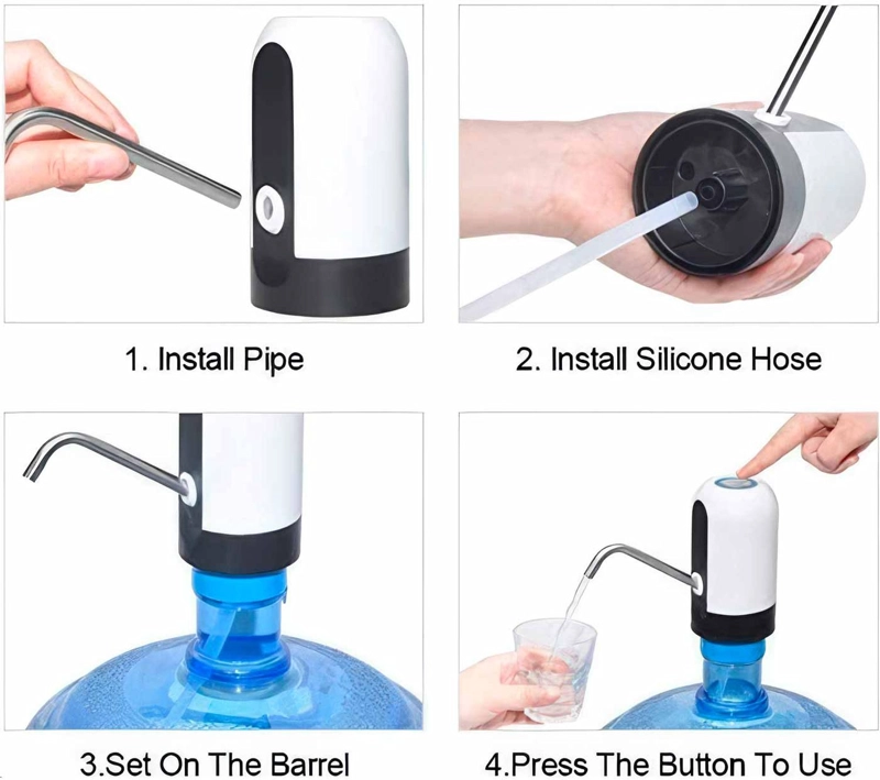 BOMBA DISPENSADORA AGUA ELECTRICO RECARGABLE BOTELLON MULTICOLOR CLASICO COLOR AL AZAR - 5