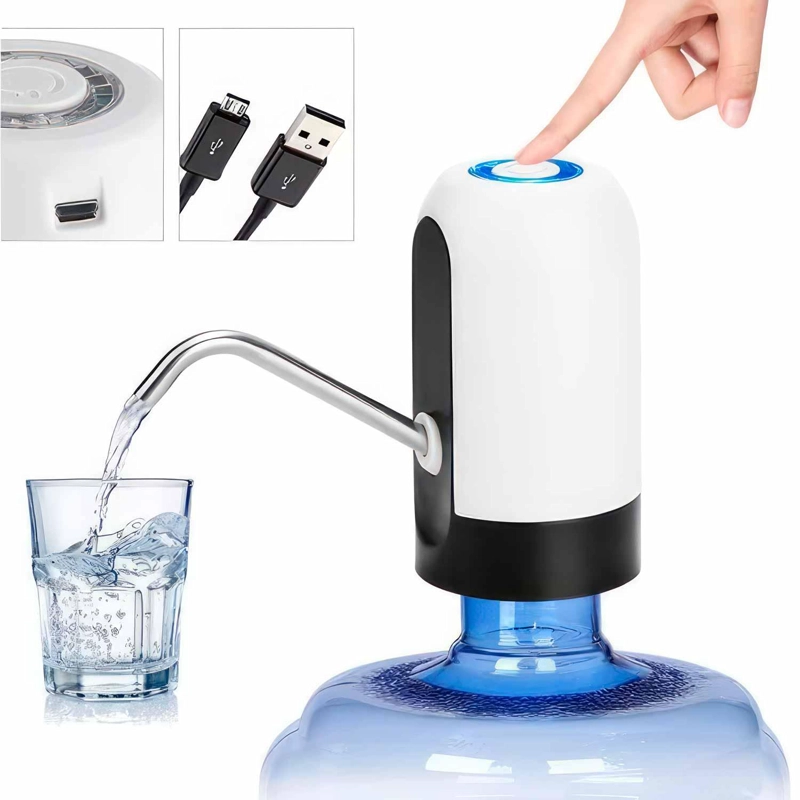 BOMBA DISPENSADORA AGUA ELECTRICO RECARGABLE BOTELLON MULTICOLOR CLASICO COLOR AL AZAR - 7