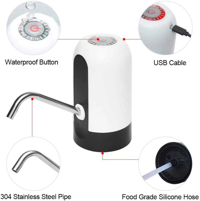 BOMBA DISPENSADORA AGUA ELECTRICO RECARGABLE BOTELLON MULTICOLOR CLASICO COLOR AL AZAR - 8