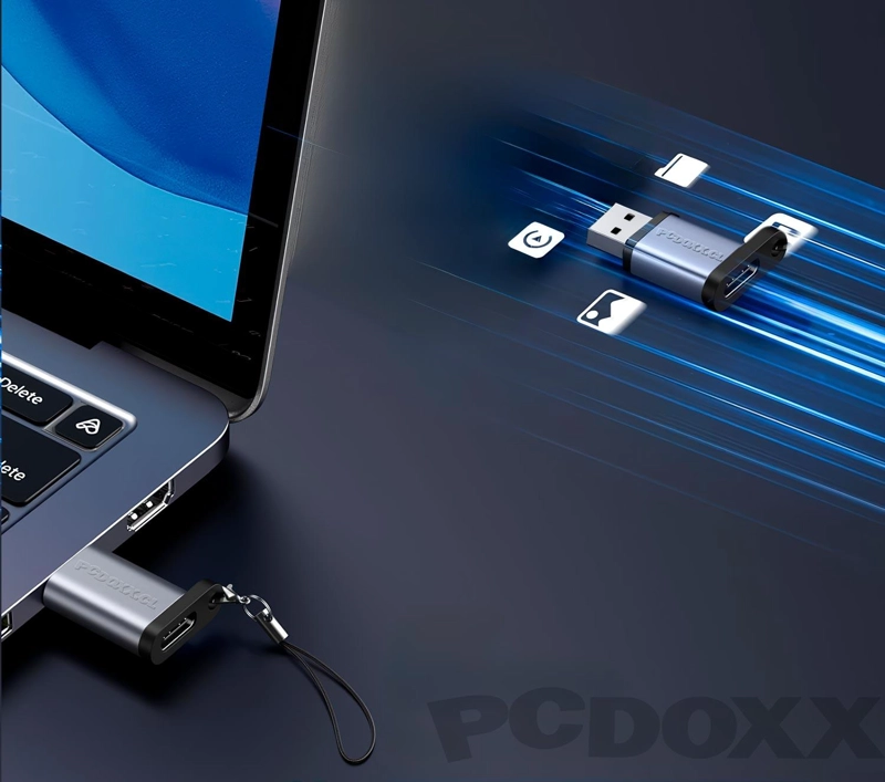 ADAPTADOR GEN USB MACHO A TIPO C HEMBRA PC CELULAR NOTEBOOK USB TIPO-C COLOR AL AZAR - 4