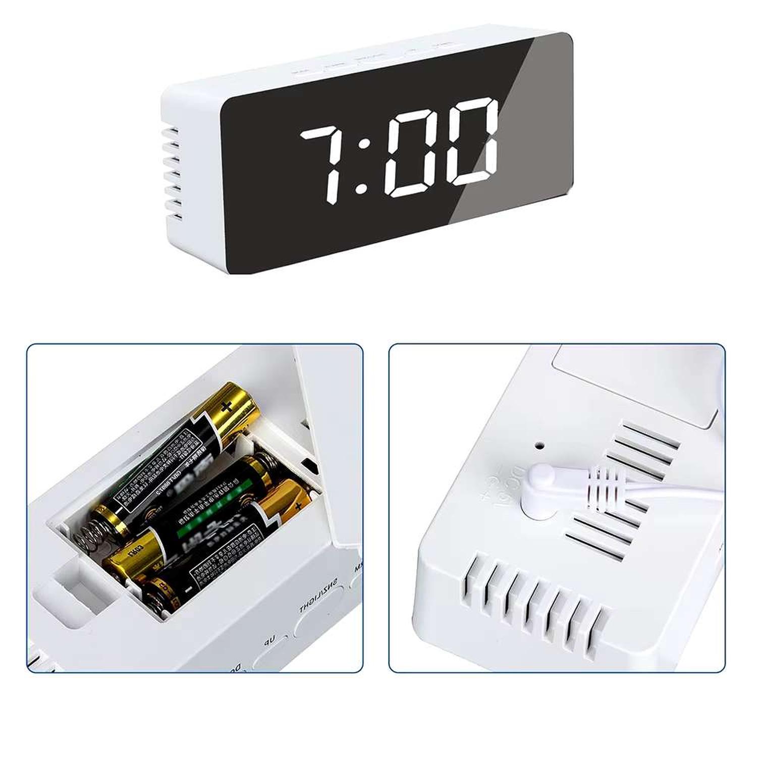 RELOJ DIGITAL LUZ LED PARED MURAL ILUMINADO OFICINA LIVING BIG 4622 - 8