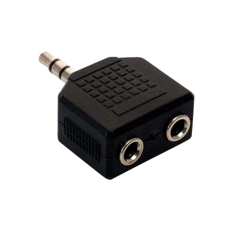 ADAPTADOR AUDIO SPLITTER COMPARTE MUSICA CONECTOR PLUG JACK 3.5MM 2 EN 1 CLONA 2X1 AUDIO - 1
