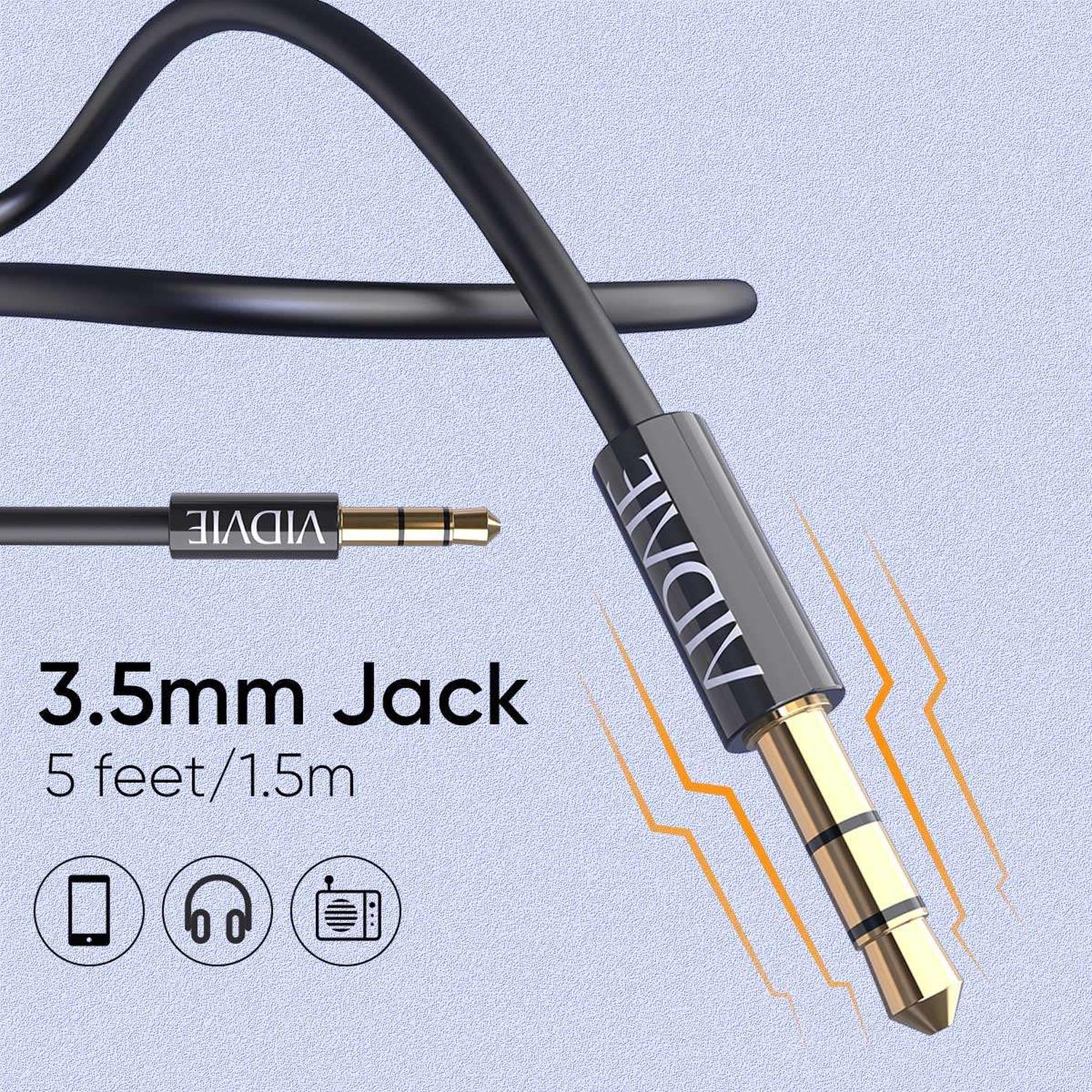 CABLE 1X1 AUXILIAR PLUG JACK 3.5 AUDIO FINO DELGADO AUDIFONO AL1105 - COLOR AL AZAR - 5