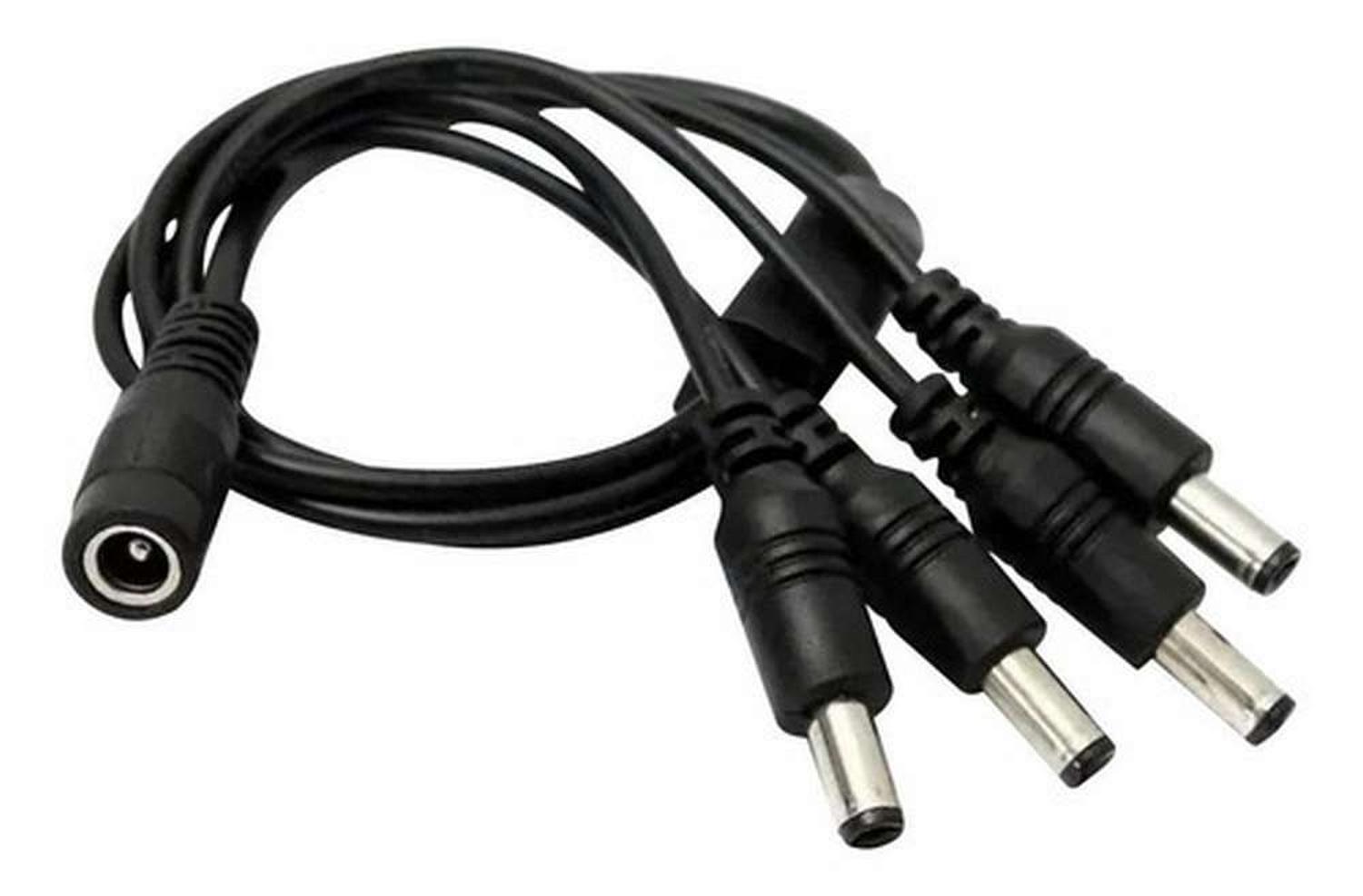 CABLE PODER SPLITTER CAMARA SEGURIDAD 4 SALIDAS JACK 5.5*2.5 JACK 5.5 - 2.5 - 1
