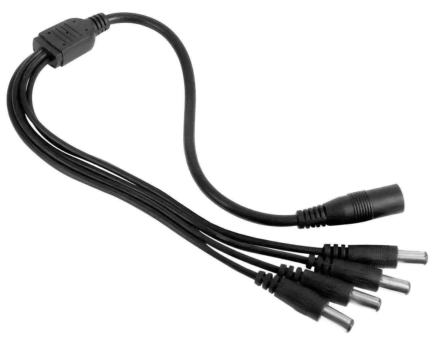 CABLE PODER SPLITTER CAMARA SEGURIDAD 4 SALIDAS JACK 5.5*2.5 JACK 5.5 - 2.5 - 3