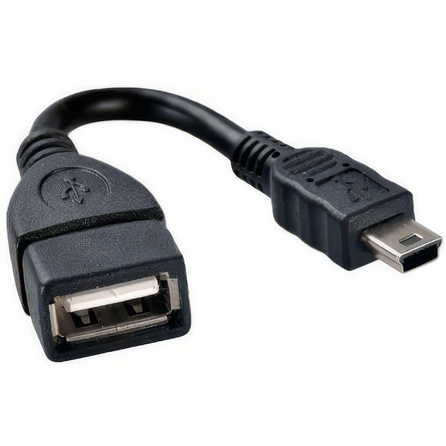 CABLE ADAPTADOR OTG MINI USB V3 PARA RADIO AUTO CHERY TIGGO FULWIN HYUNDAI ACCENT JAC V3 BLACK - 1