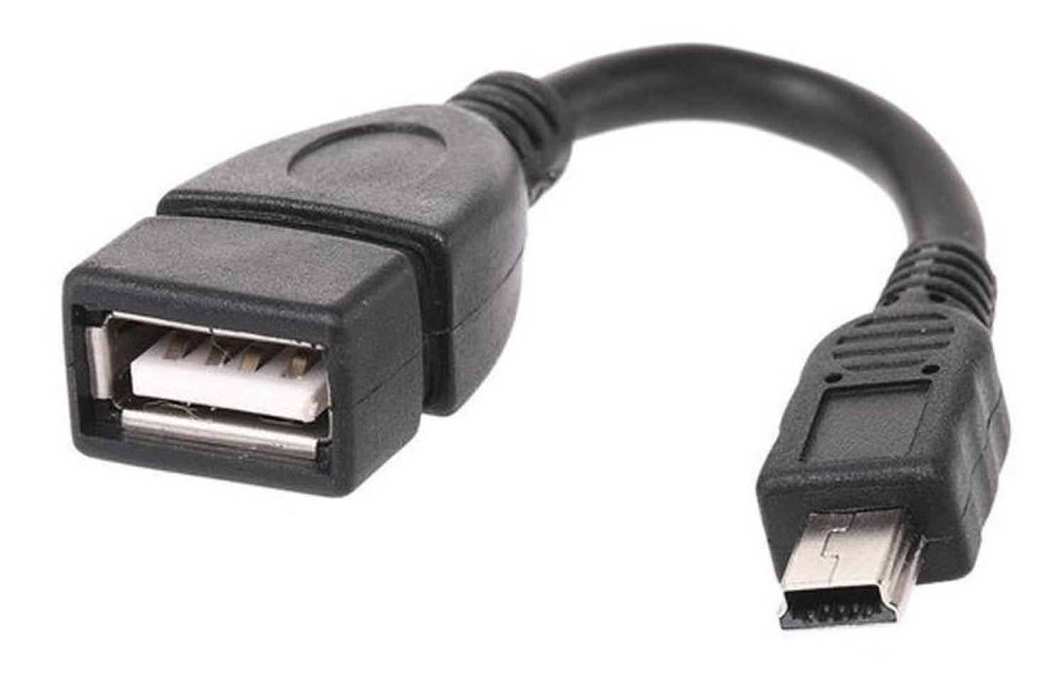 CABLE ADAPTADOR OTG MINI USB V3 PARA RADIO AUTO CHERY TIGGO FULWIN HYUNDAI ACCENT JAC V3 BLACK - 2