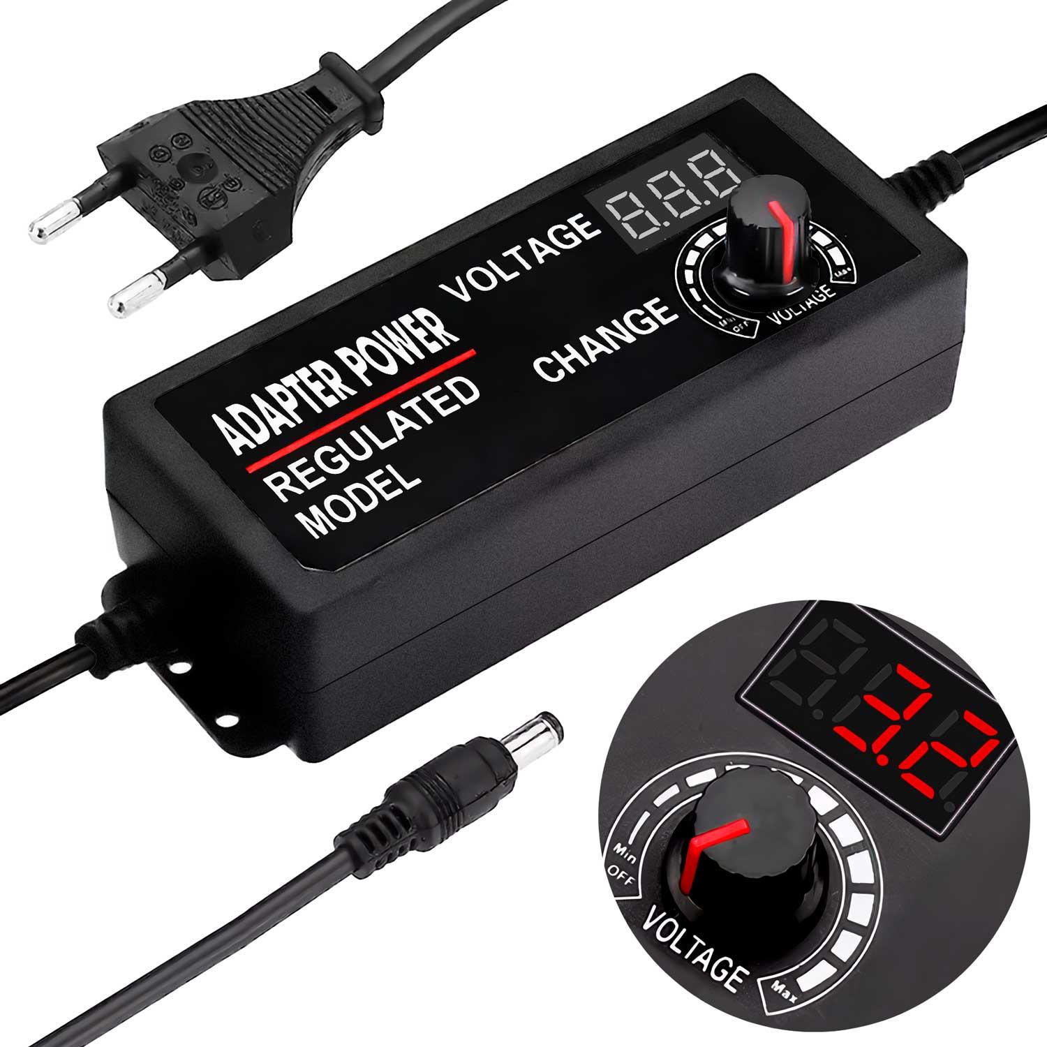 FUENTE GEN REGULADA 3V A 24V TRANSFORMADOR ELIMINADOR PILAS UNIVERSAL - 1