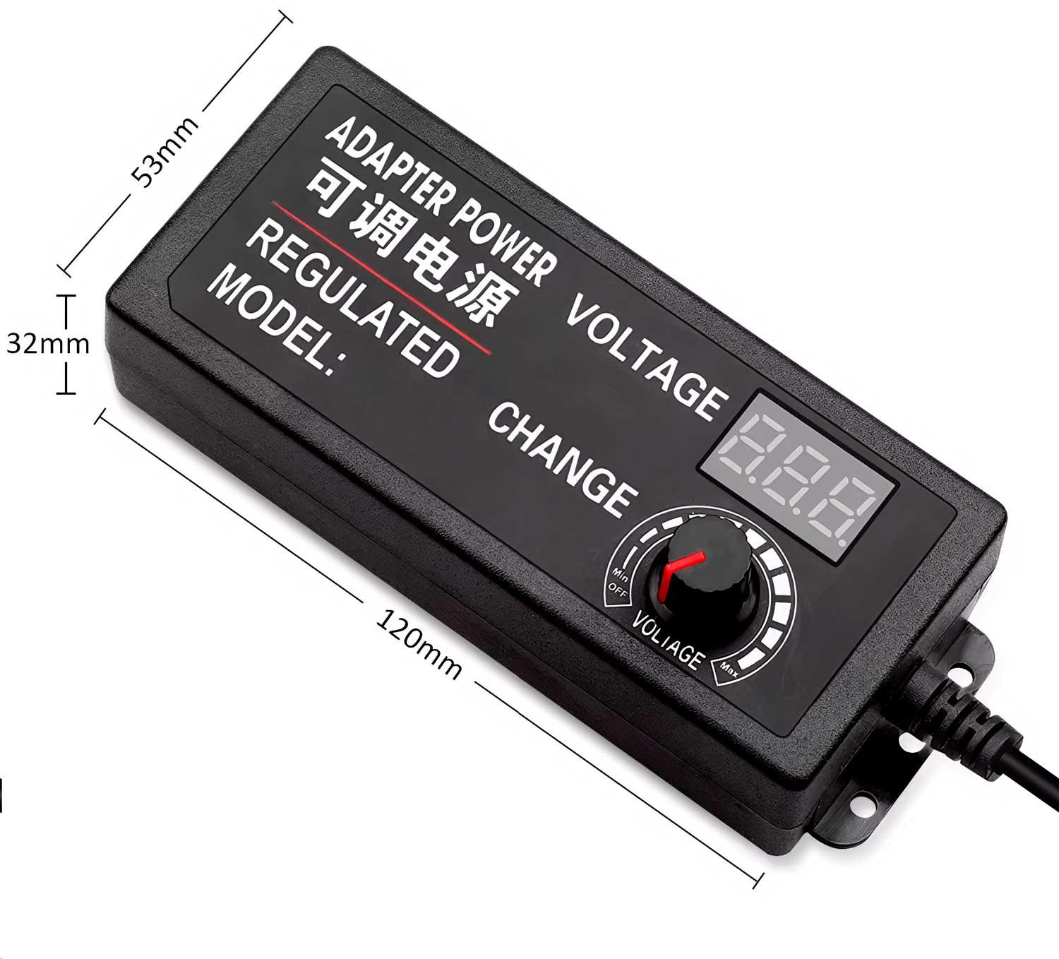 FUENTE GEN REGULADA 3V A 24V TRANSFORMADOR ELIMINADOR PILAS UNIVERSAL - 3