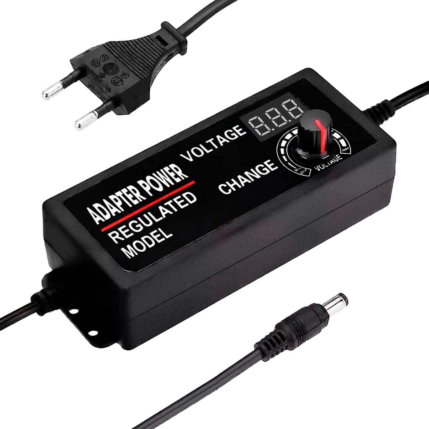 FUENTE GEN REGULADA 3V A 24V TRANSFORMADOR ELIMINADOR PILAS UNIVERSAL - 8