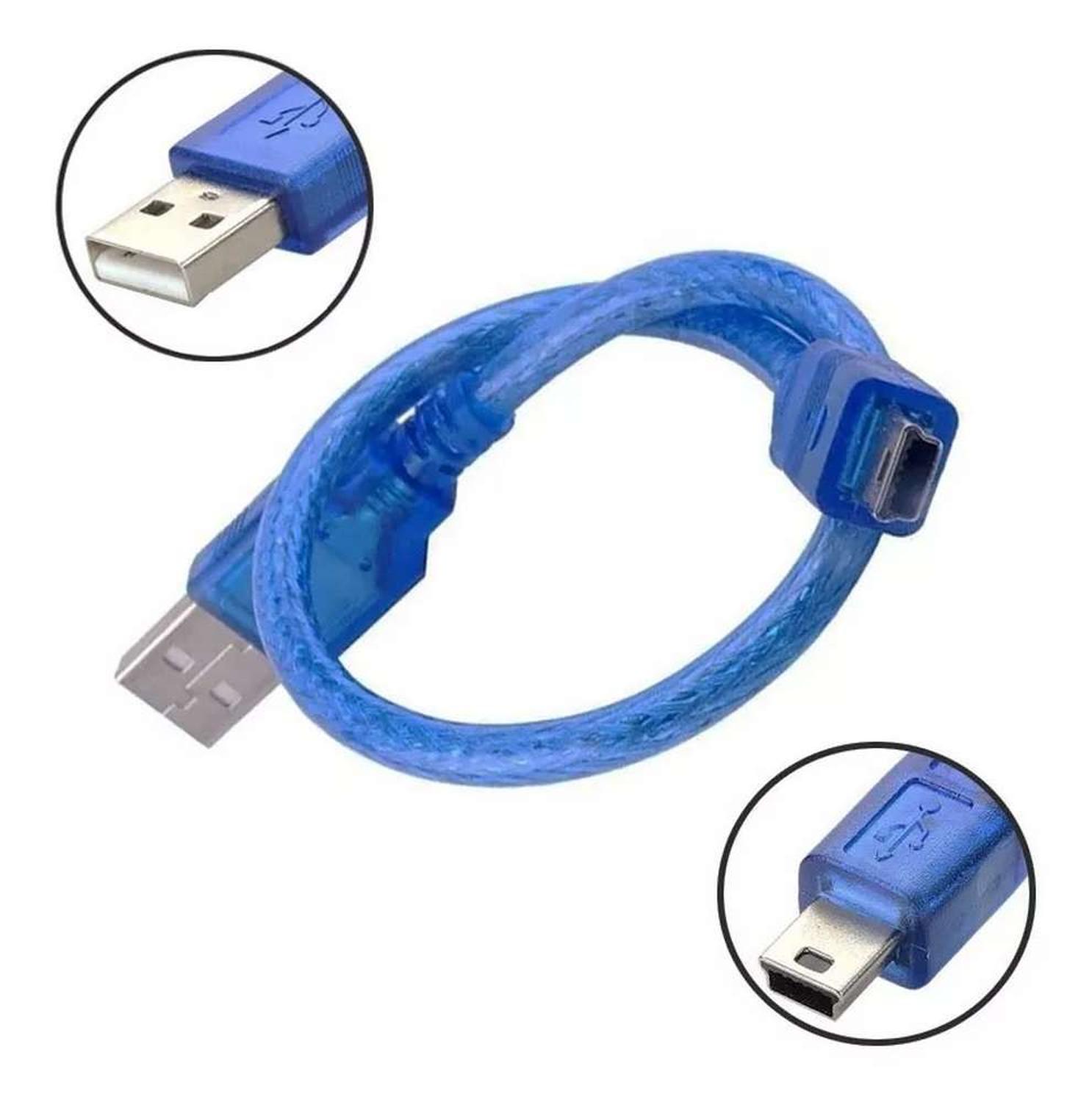 CABLE USB ARDUINO NANO MINI USB V3 ALTA CALIDAD GRUESO 30 CENTIMETROS - 3