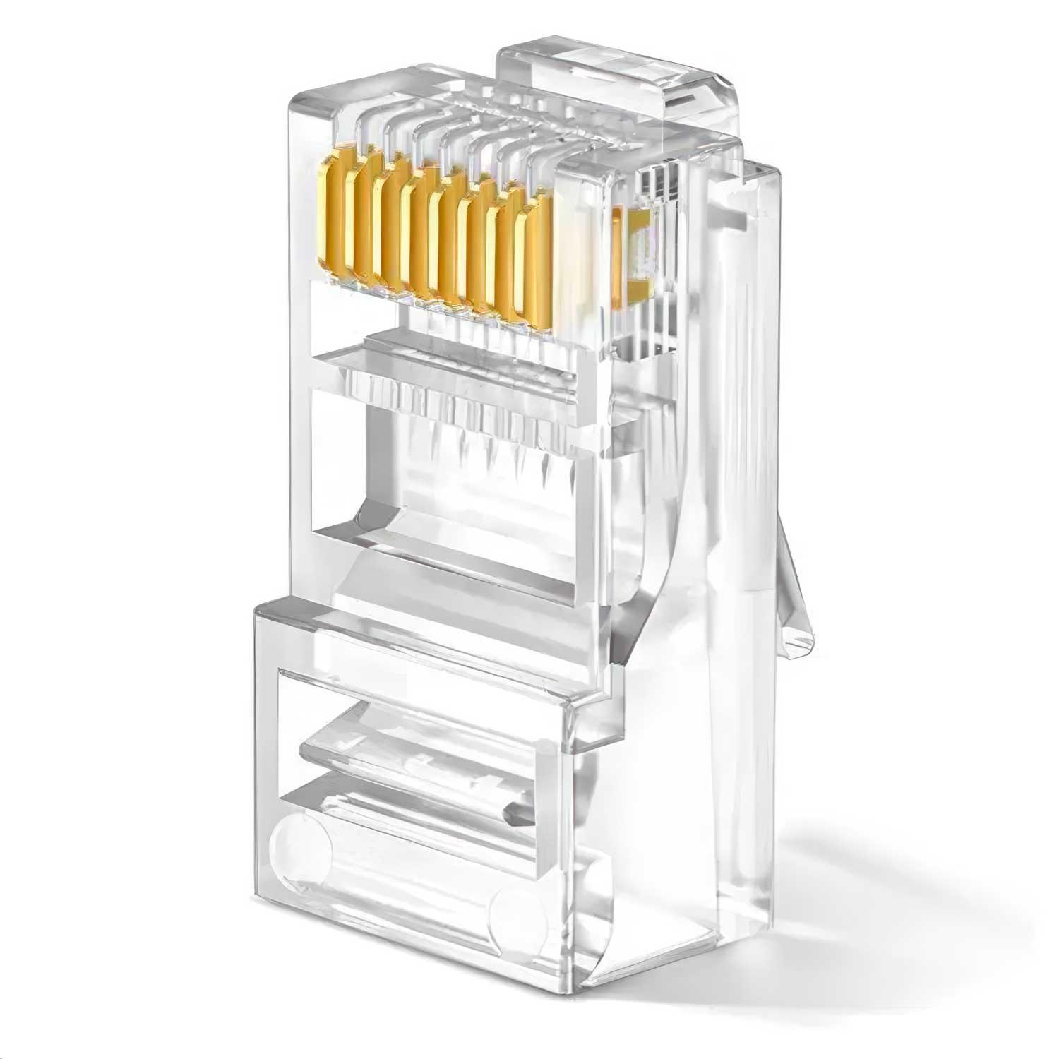 10X CONECTOR RJ45 CAT5 CABLE UTP CONECTOR RED INTERNET LAN 10X RJ45 - 3