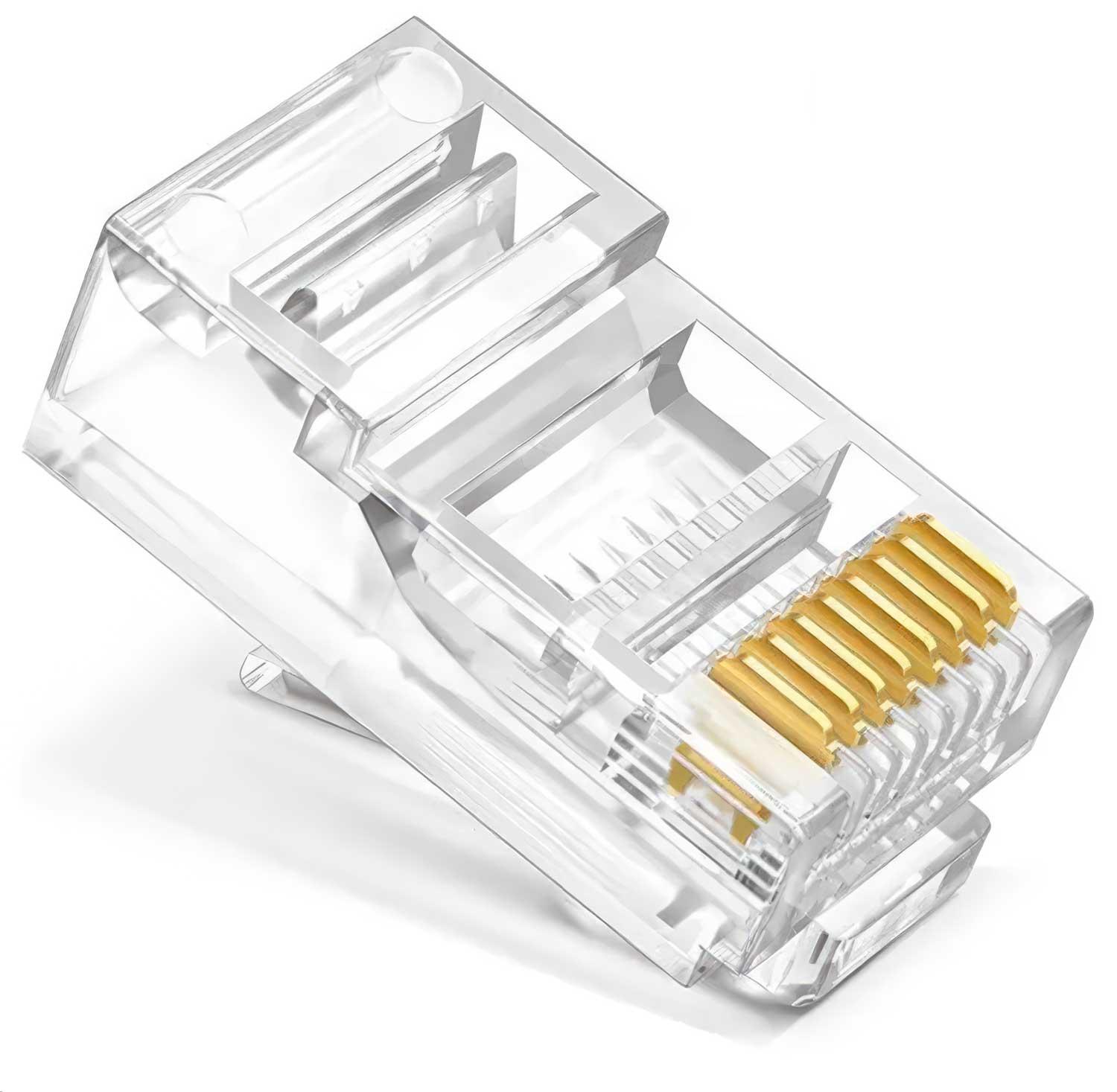 50 Conectores RJ45 Modular Para Cable LAN Ethernet Cat5/5e - Ideal Para Redes Y Reparaciones