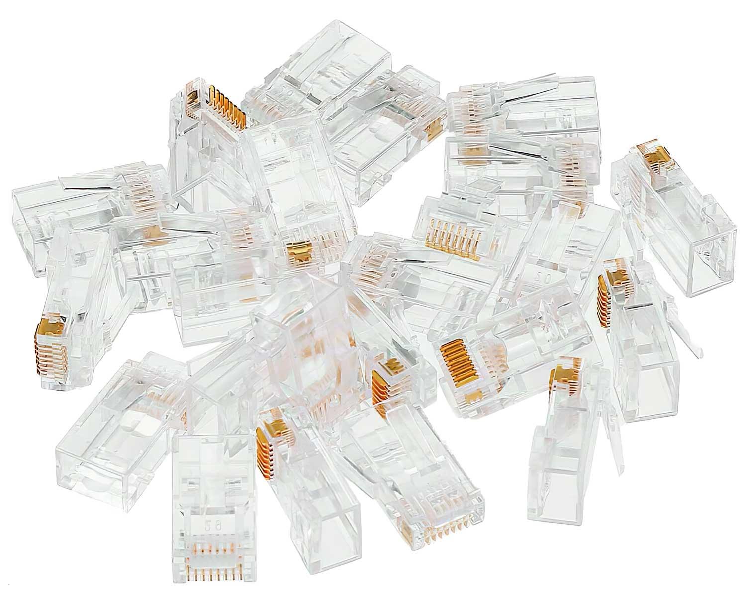 100X CONECTOR RJ45 CAT5 CABLE UTP CONECTOR RED INTERNET LAN 100X RJ45 - 7