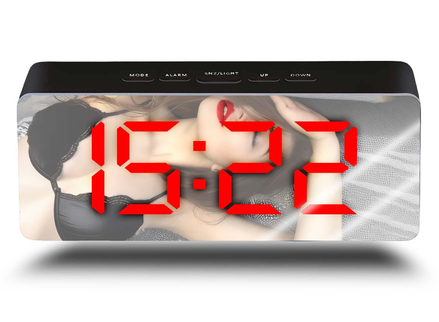 RELOJ DIGITAL LUZ LED NUMEROS ILUMINADO COLOR PUERTO USB - 4