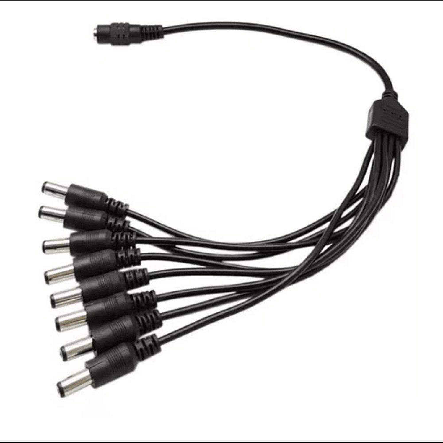CABLE PODER SPLITTER CAMARA SEGURIDAD 8 SALIDAS JACK 5.5*2.5 - 1