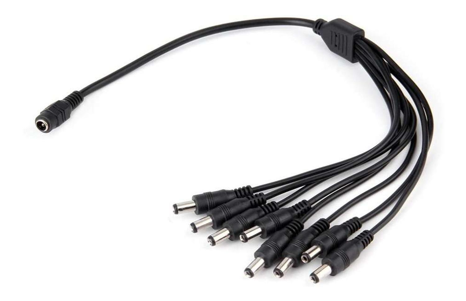 CABLE PODER SPLITTER CAMARA SEGURIDAD 8 SALIDAS JACK 5.5*2.5 - 2