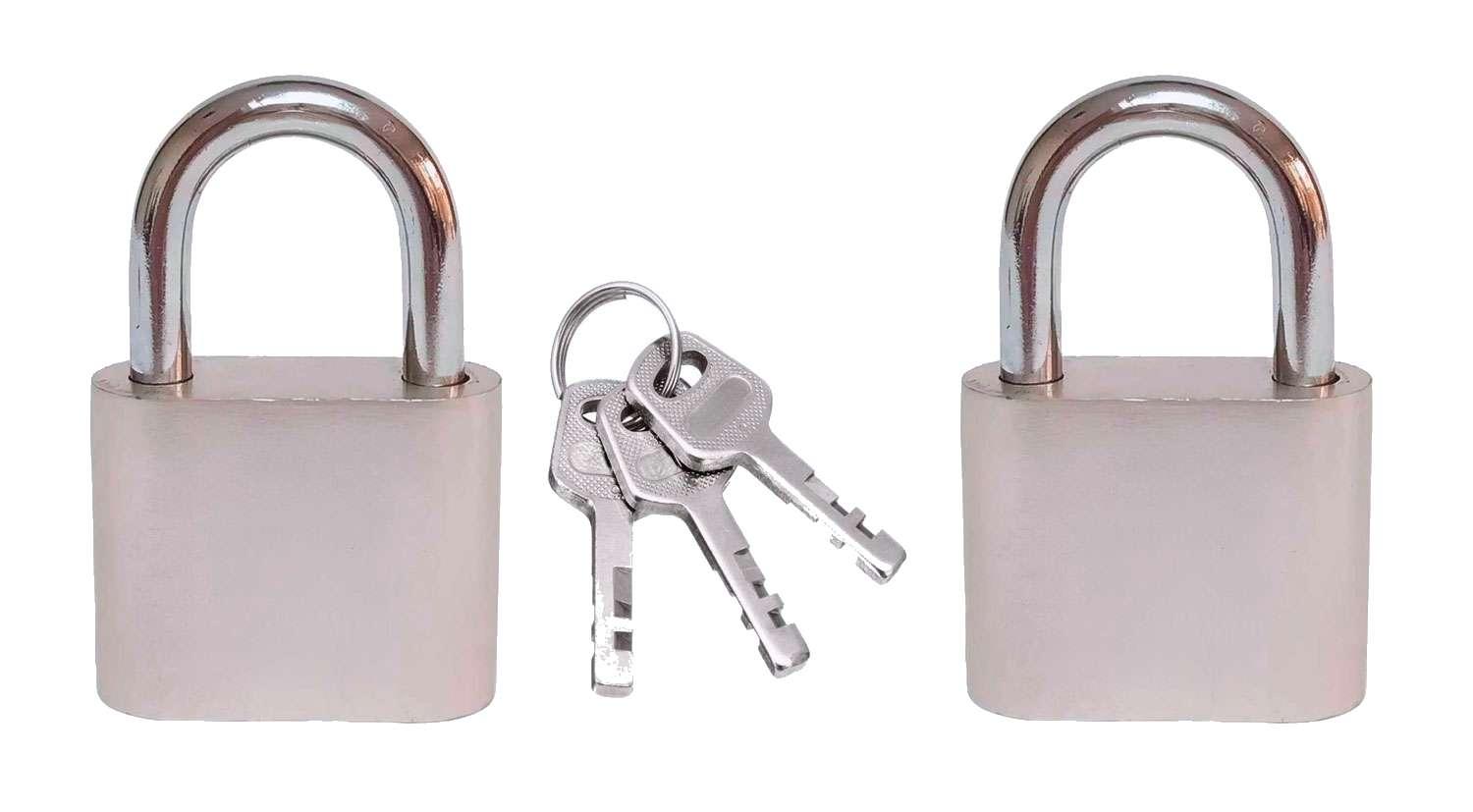 CANDADOS HERMANADOS DOBLE CON LLAVE REFORZADO SEGURIDAD CASA HERMANADOS - 1