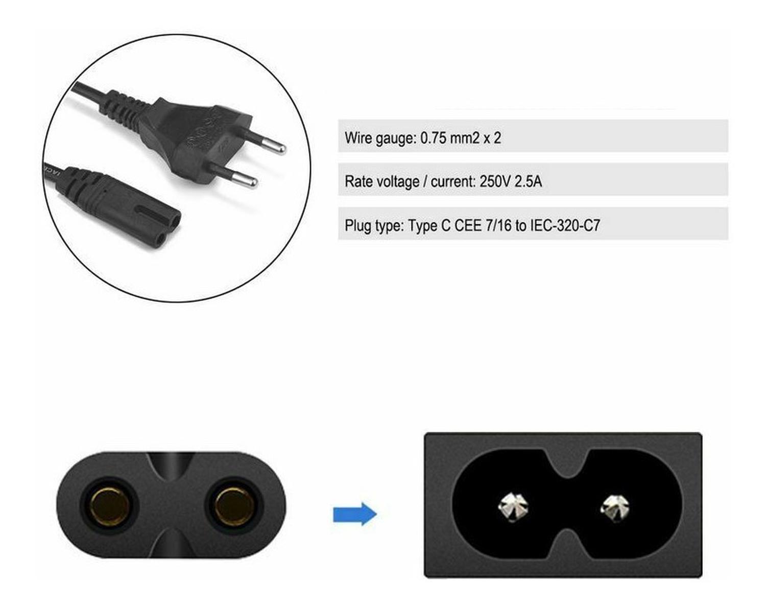 CABLE PODER CORRIENTE PARLANTE MASTER G MG ULTRA NEO TIPO 8 TIPO 8 - 6