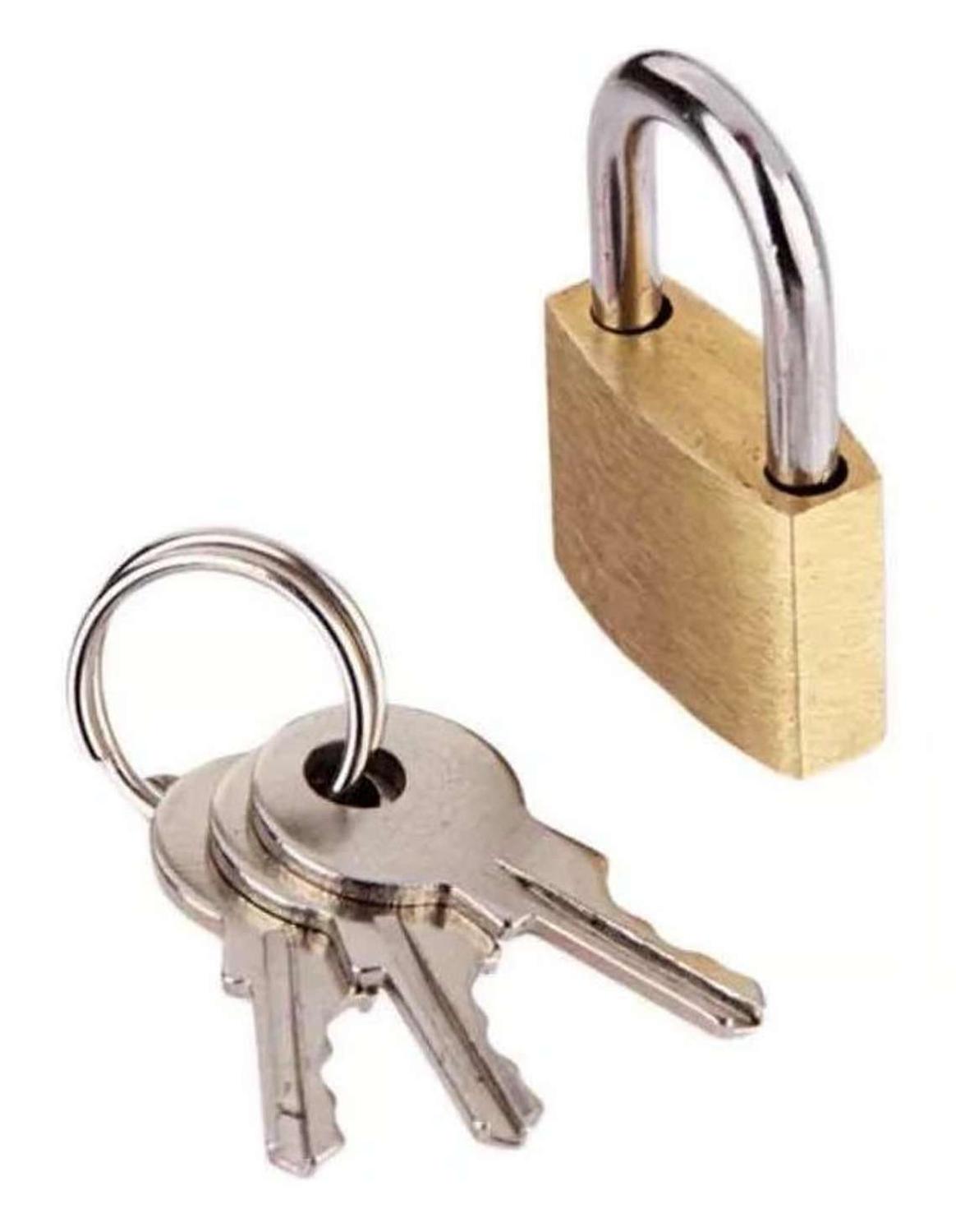 CANDADO LLAVE 20MM METAL MALETA CASILLERO EQUIPAJE LOCKER - 2