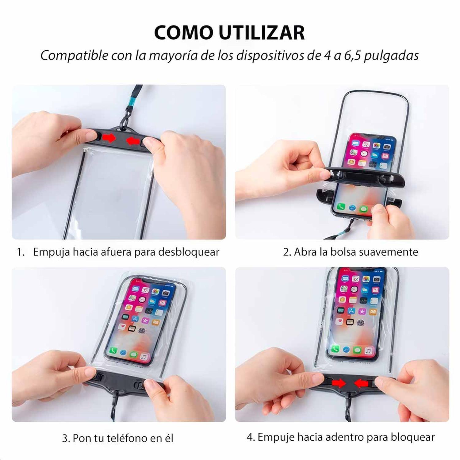 FUNDA PROTECTORA CELULAR EL AGUA COLOR AL AZAR - 3