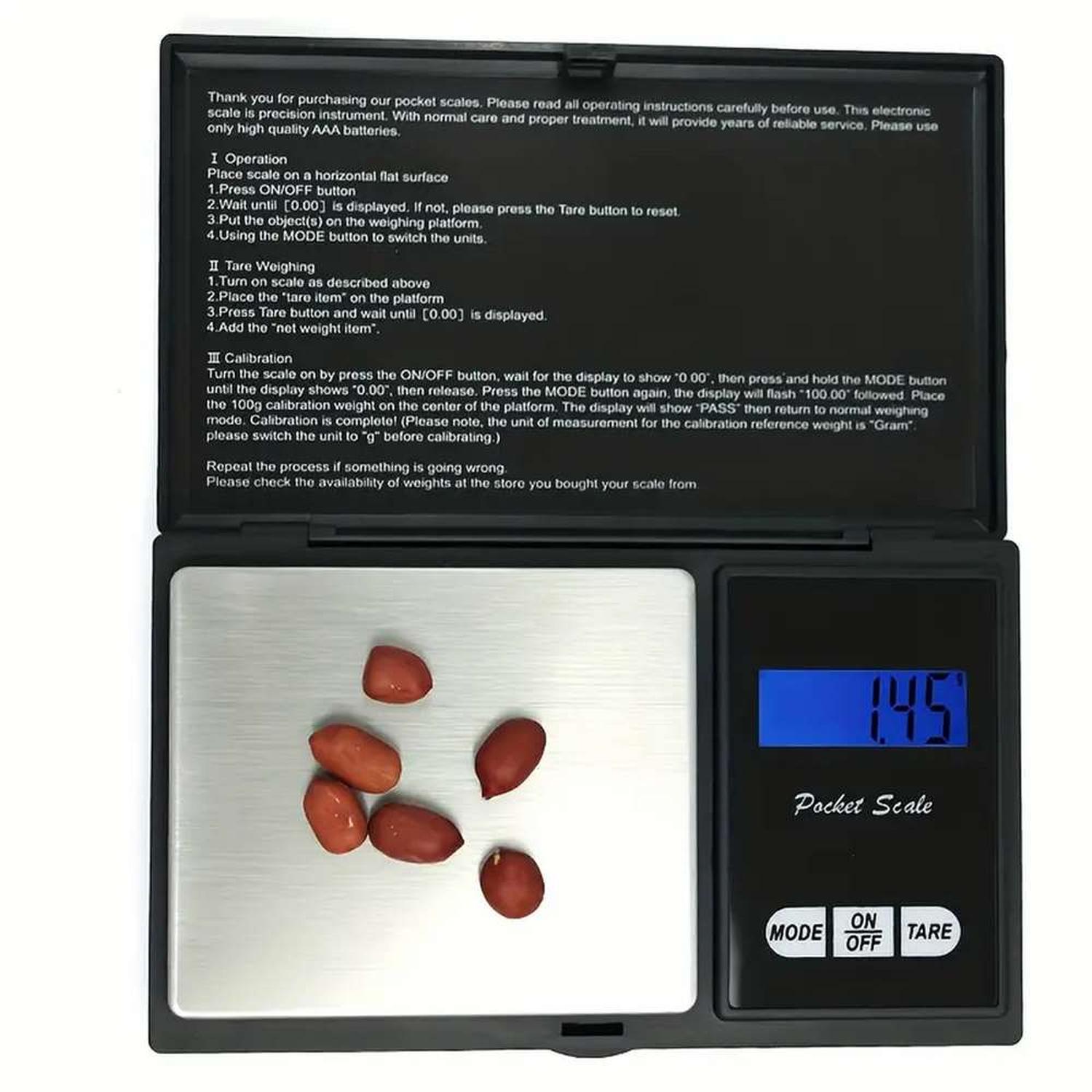 MINI GRAMERA PESA DE BOLSILLO DIGITAL PRECISION 0.1-500G 0.01 A 500GR - 2