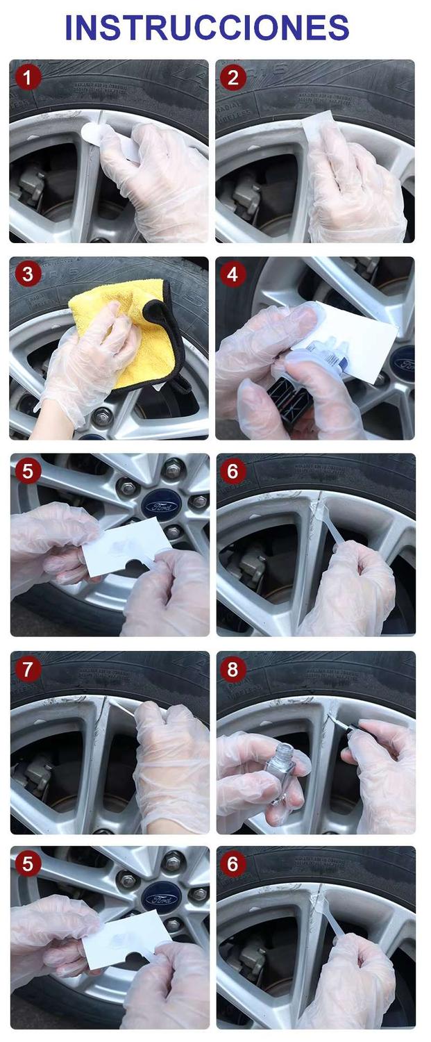KIT SET DE RESTAURACION DE LLANTAS REPARA RAYONES DE AUTO RESTAURACION DE LLANTAS - 4