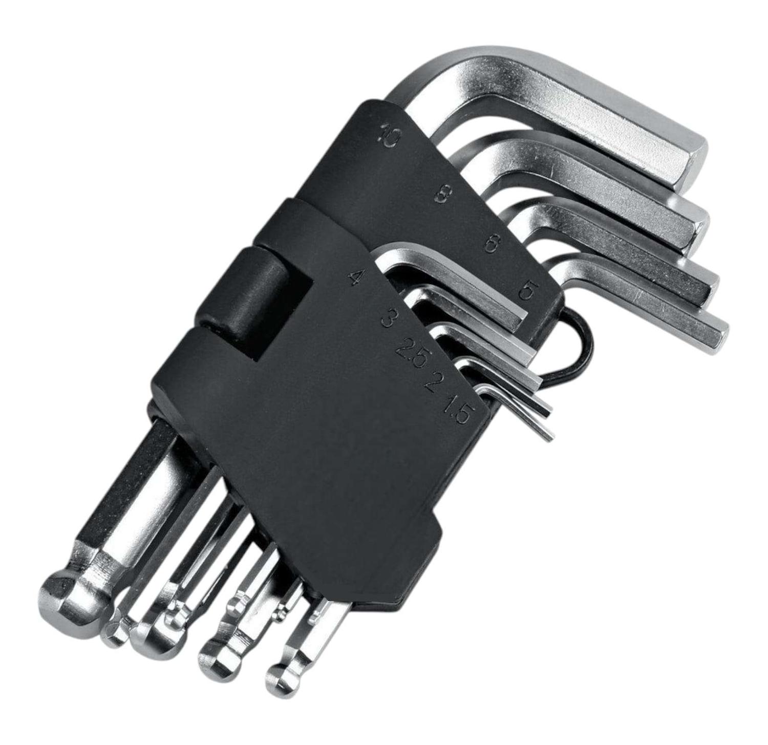 SET HERRAMIENTA LLAVES ALLEN HEXAGONAL PUNTA REDONDA 9PCS 003 - 1