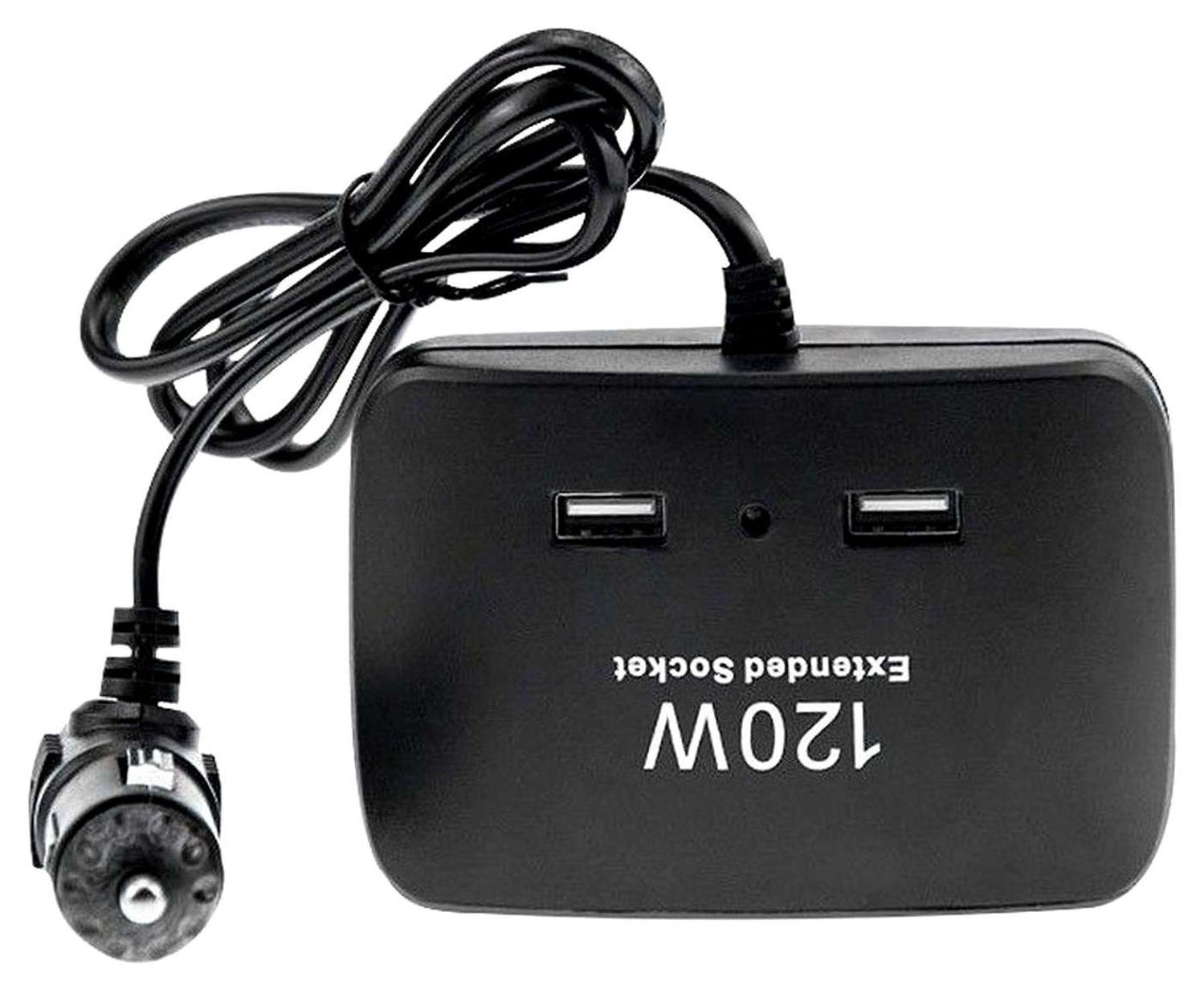 ADAPTADOR SPLITTER HUB ENCENDEDOR DE AUTO + PUERTO USB MOD B - 4