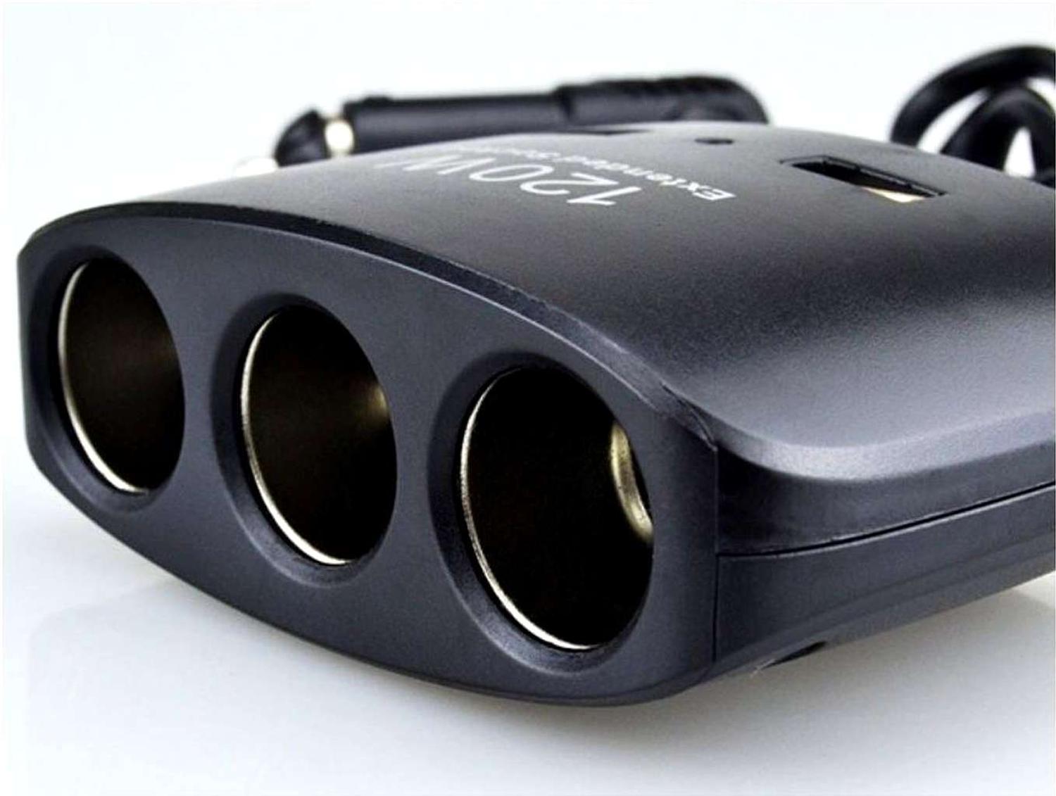 ADAPTADOR SPLITTER HUB ENCENDEDOR DE AUTO + PUERTO USB MOD B - 5