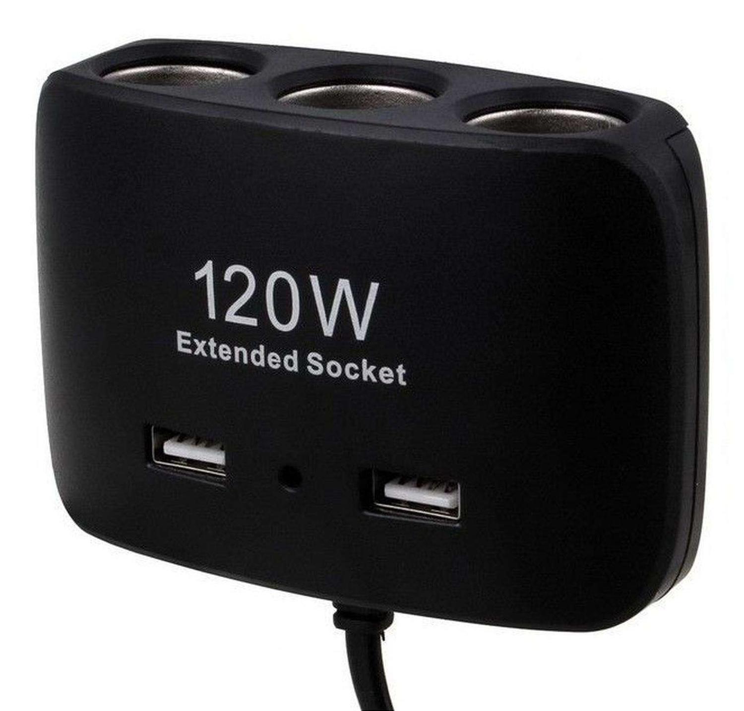 ADAPTADOR SPLITTER HUB ENCENDEDOR DE AUTO + PUERTO USB MOD B - 6