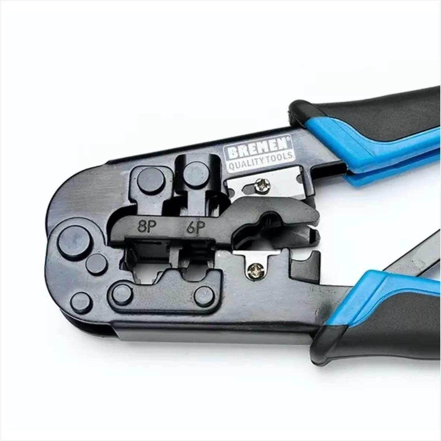 CRIMPEADORA CABLE RED METALICA ALICATE CRIMPADOR RJ45 RJ12 RJ11 - 4