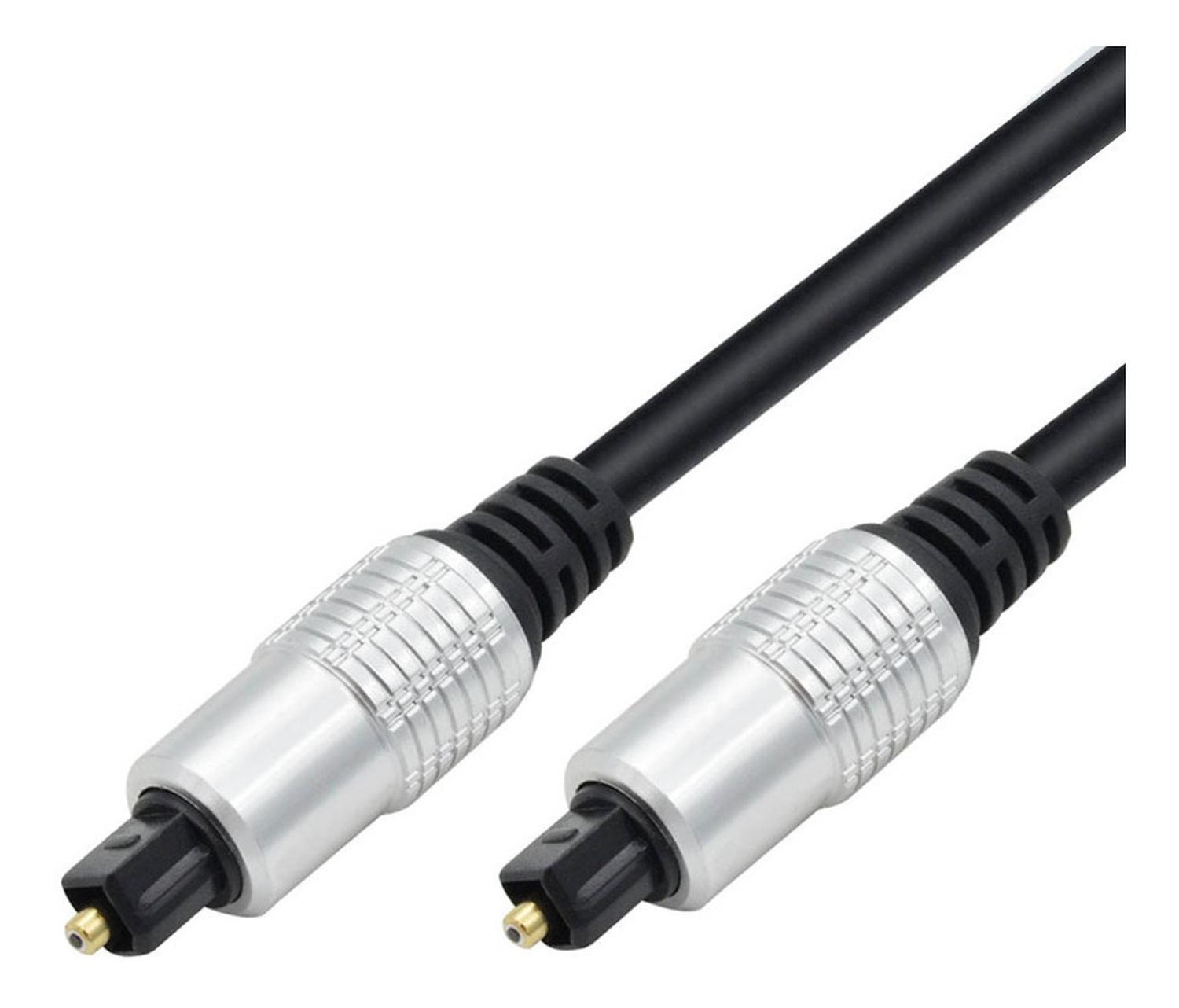 CABLE OPTICO AUDIO 5MTS TOSLINK GRUESO 5MM DIAMETRO 5 METROS - 1